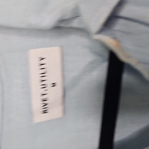 Rivet Utility Linen Jumpsuit Light Blue Size Medium - Picture 6 of 11